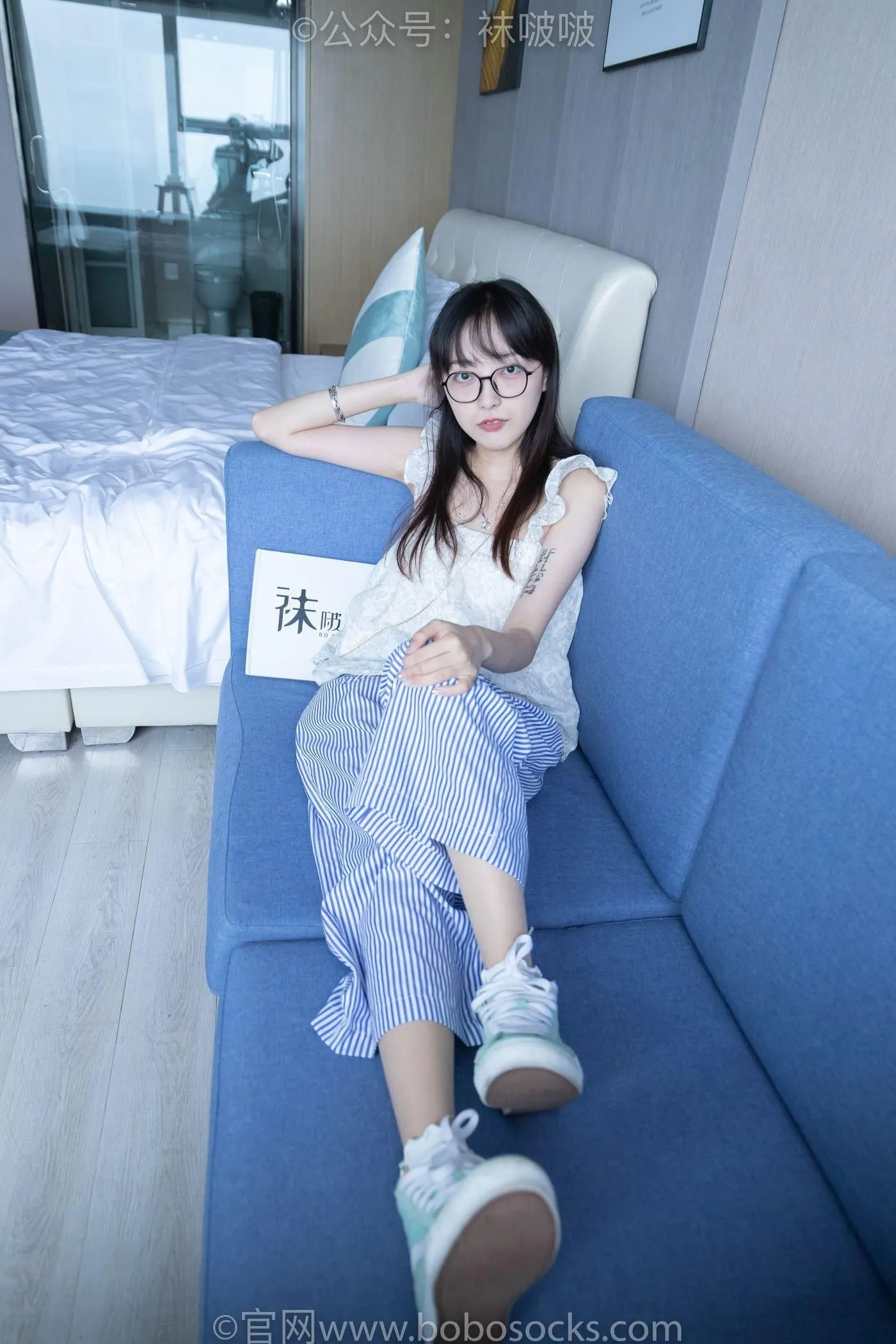 [BoBoSocks袜啵啵]NO.027 稚予- vans、白色棉袜、肉丝 [136P]插图7
